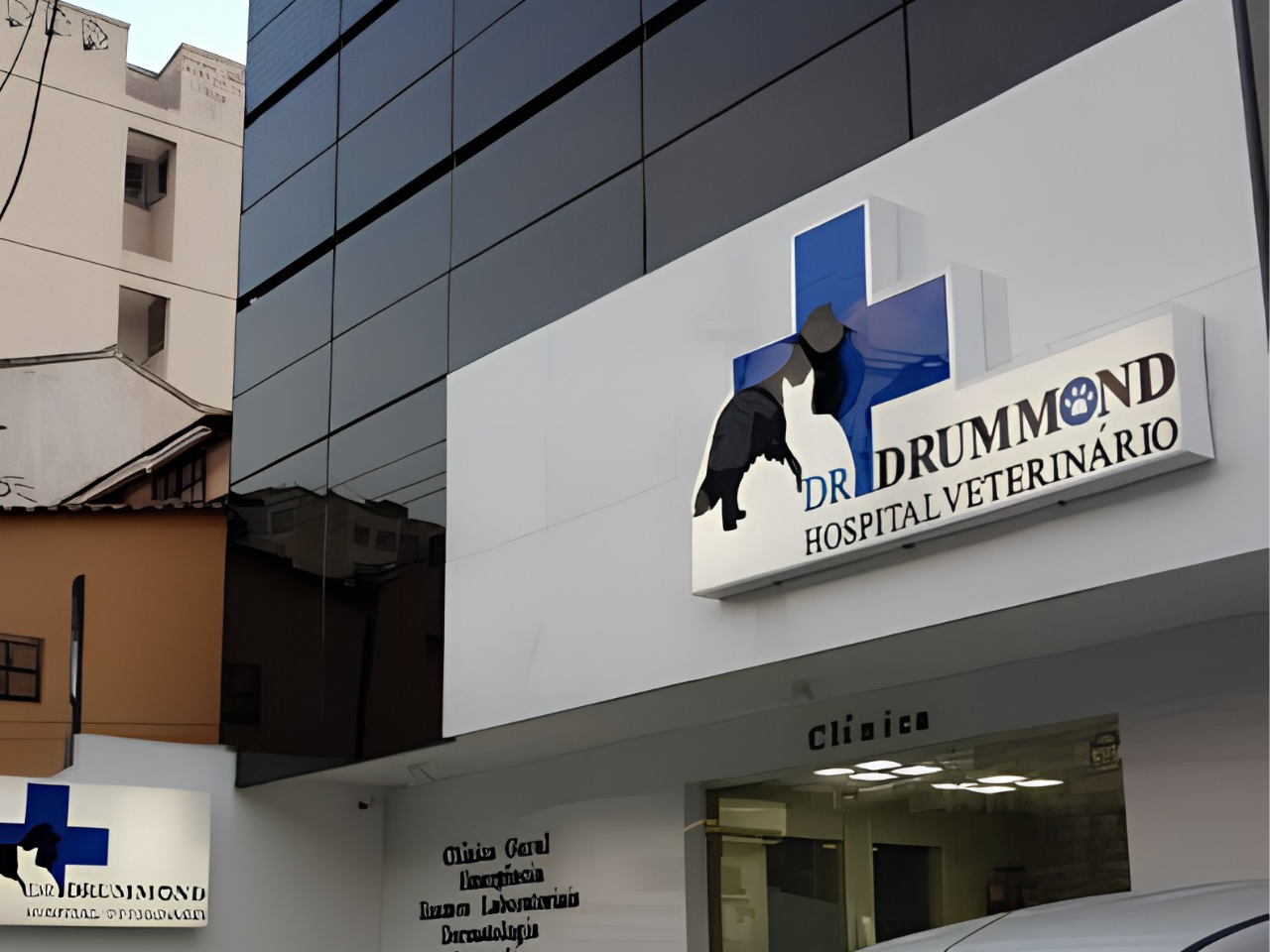 Fachada do Hospital Veterinário Dr. Drummond